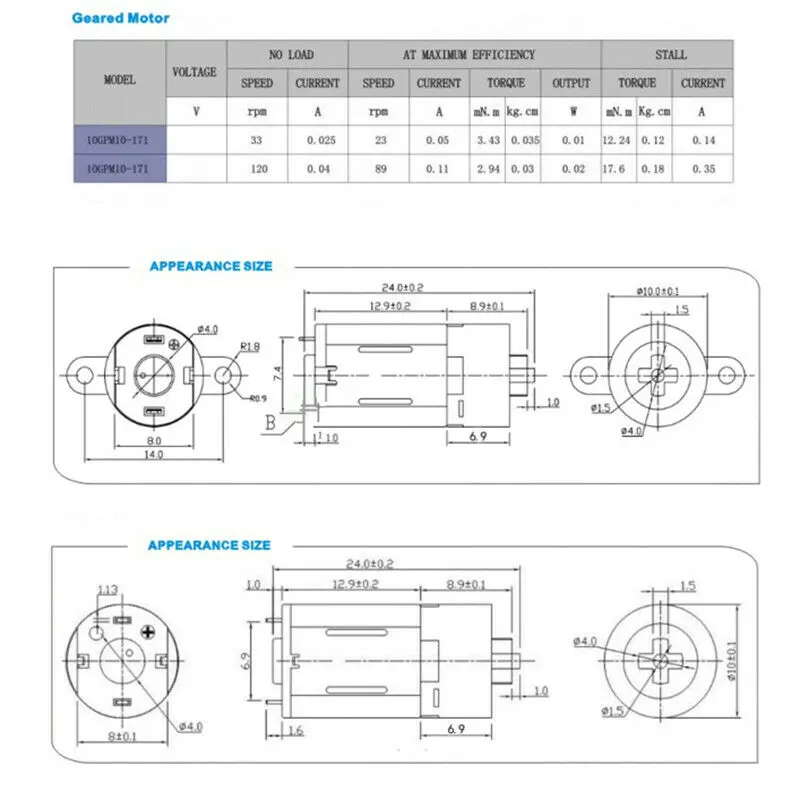 DC 3В 6В 5В 100rpm мини 10 мм M10 Планетарная шестерня редуктора Мотор DIY робот Игрушечная