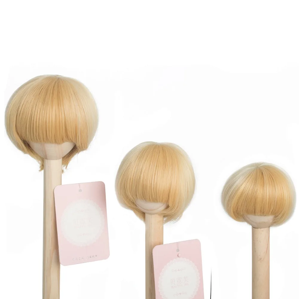 Free Shipping Korea heat resistant Fiber short dark blonde bjd doll accessories 1/3 1/4 1/6 bob wigs for choice | Игрушки и хобби