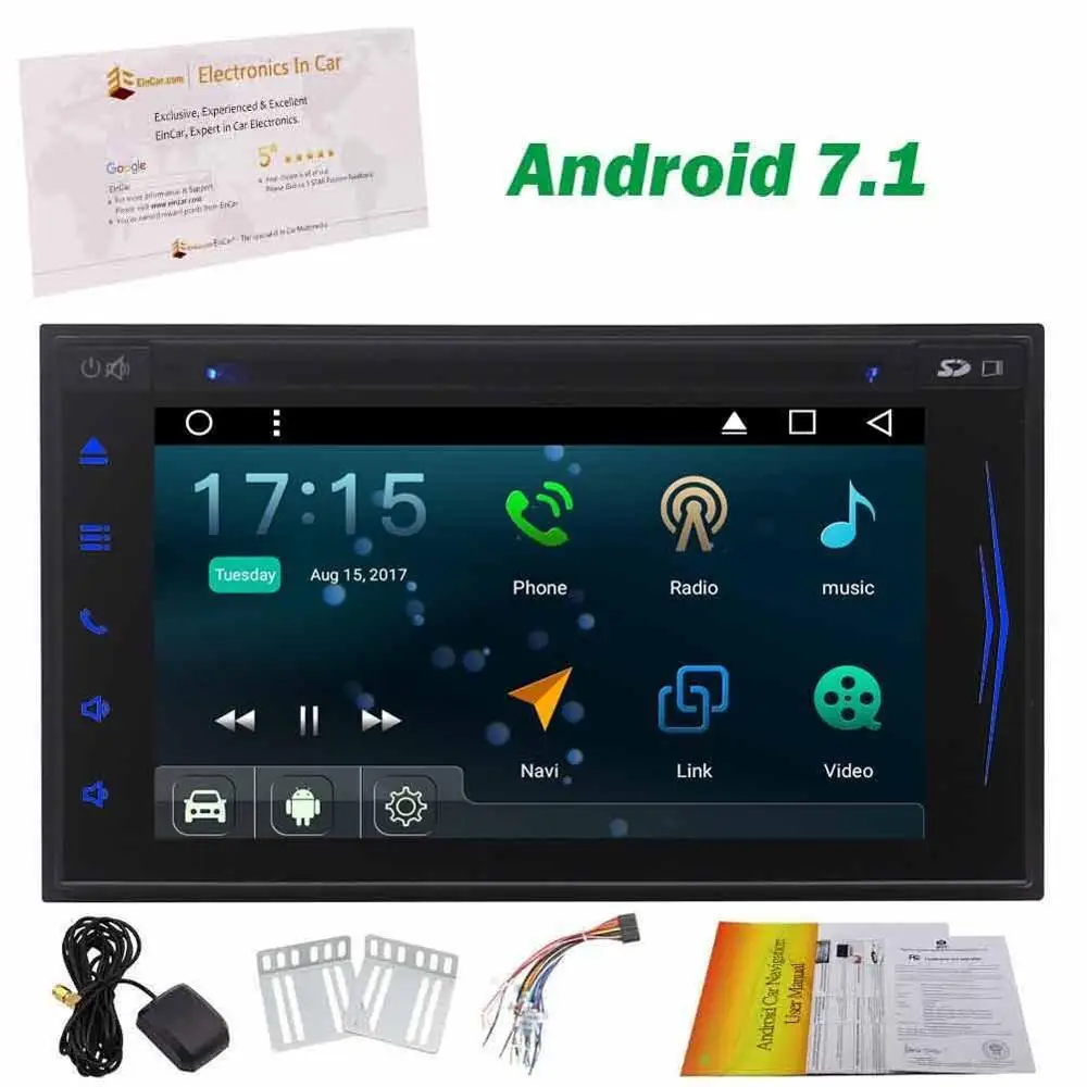 Eincar Android 7 1 Nougat автомобильный стерео Восьмиядерный Стайлинг ''dvd плеер 2Din gps