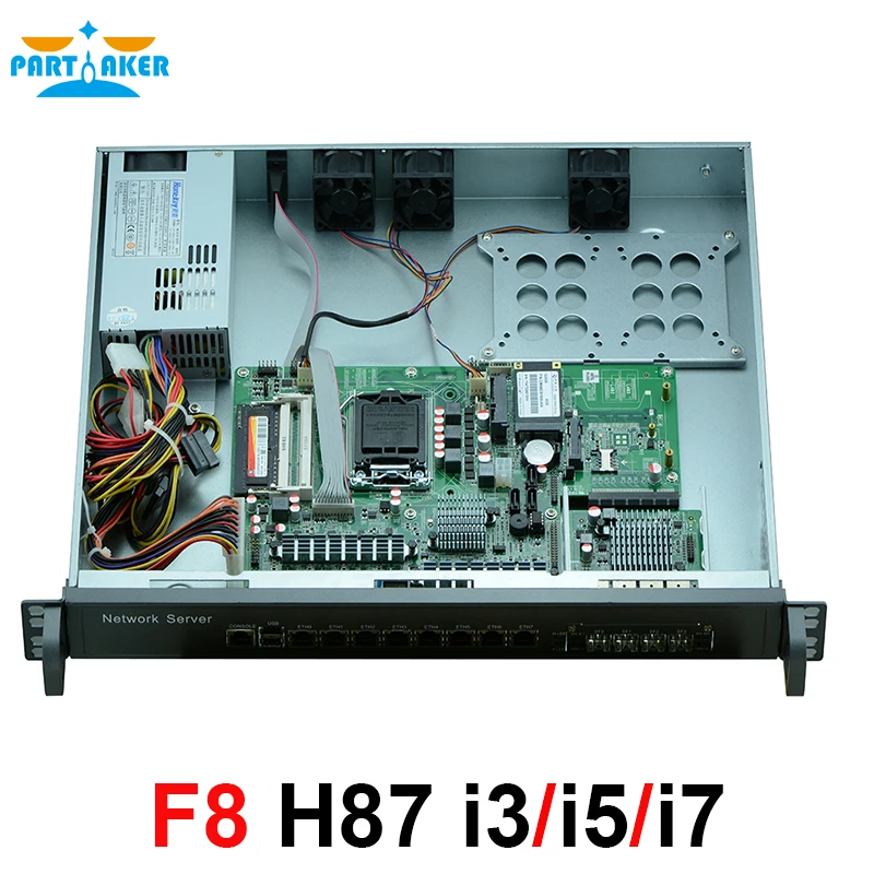 1U сетевой брандмауэр роутер с 8 портами Gigabit lan 4 SPF Intel G3250 3 2 Ghz Mikrotik PFSense ROS Wayos|network