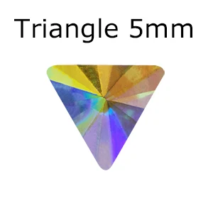 Triangle 5mm 50 шт украшение ногтя стразами для ногтей искусство Стекло Кристалл AB плоская задняя сторона не горячей фиксации страз клей на Рождество декор супер блестящий - Цвет: Triangle 5mm