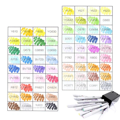 72colors Marvy 3000 Профессиональная щетка для волос, с мягкой головкой Маркер ручки манга цветов маркеры с кистью ручка 12/24/36/72/144 предметов в партии, для детей товары для рукоделия - Цвет: 72colors