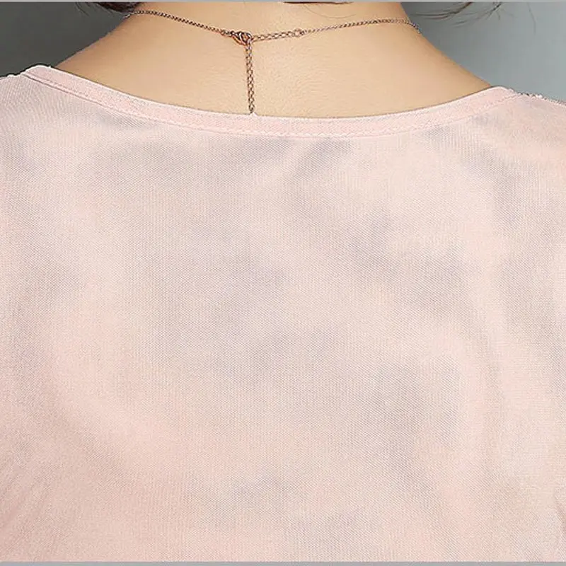 Blusas Femininas 2017 Лето Женщины Блузки Алмаз V-образным Вырезом С Коротким Рукавом