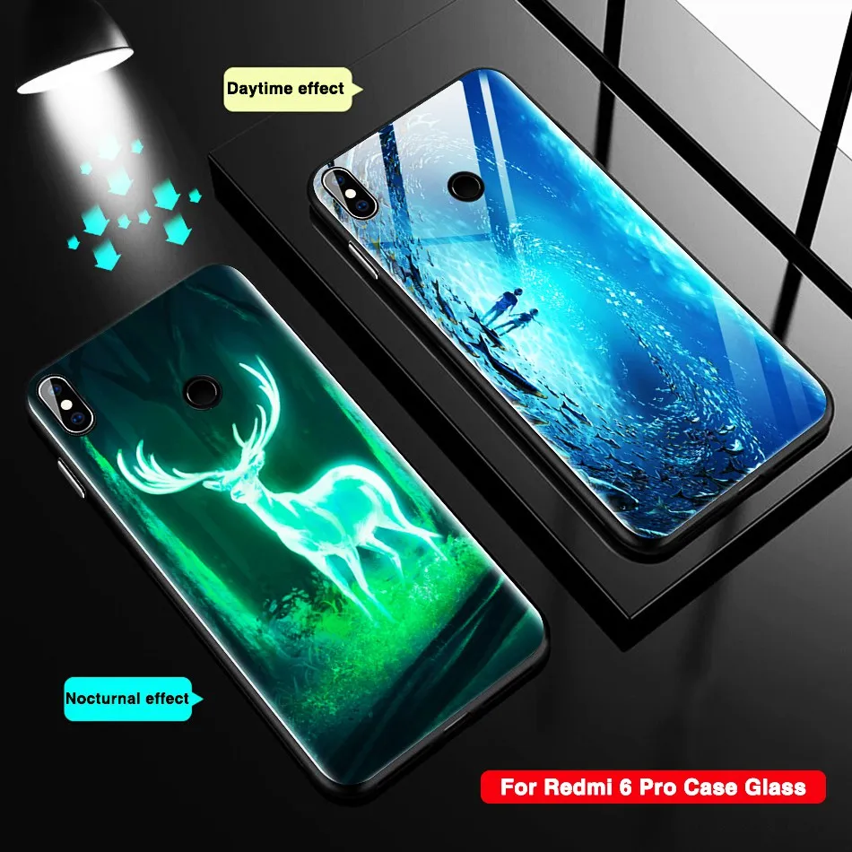 Lu mi nous стекло чехол для Xiaomi A2 Lite Red Note 5 Pro Plus 6A 6 4X4 модные роскошные Coque Etui |