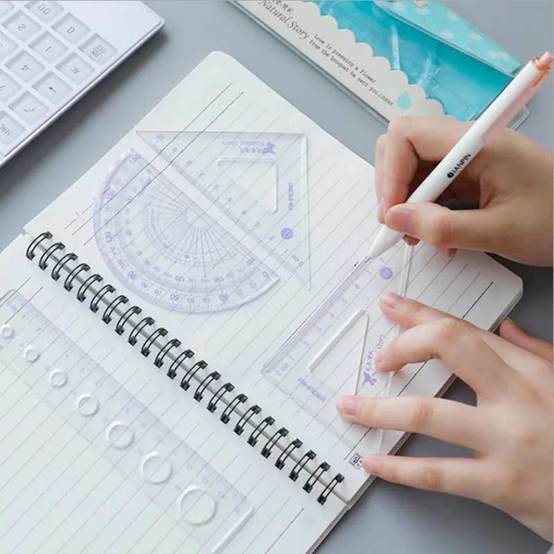 40 шт./лот набор с милой цветочной линейкой многофункциональная пластиковая