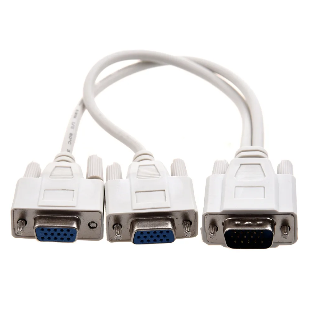 1 шт. до 2 Мониторы Двойной видео способ VGA SVGA Графический ЖК дисплей TFT Y Splitter