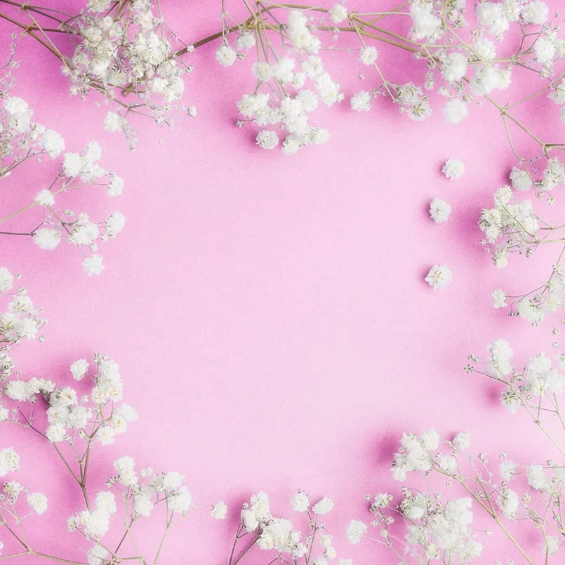 Pink Photography Backdrops White Flowers Backgrounds for Photo Studio New Born Baby Shoot Vinyl Cloth Customize Photophone | Электроника