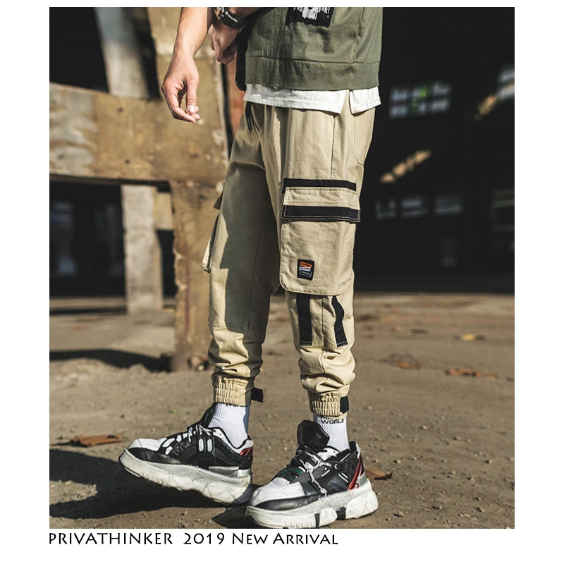Фото Privathinker цветные штаны для бега мужские 2019 Мужская s Японская уличная одежда