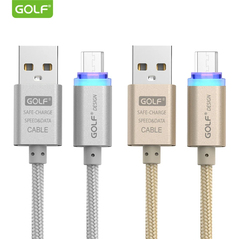 Гольф светодиодный индикатор быстрой зарядки Micro USB кабель для передачи данных