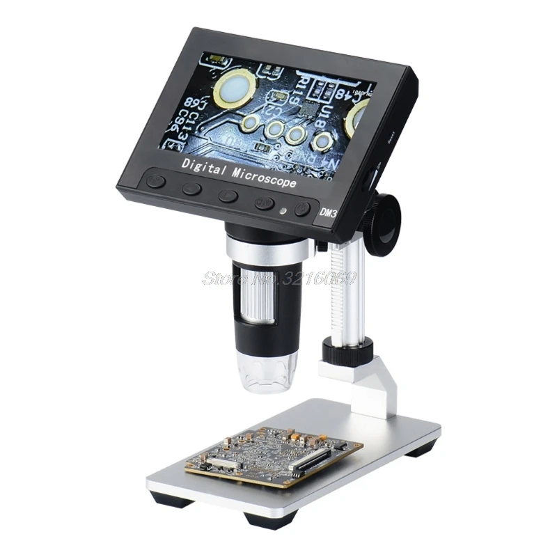 1000X USB 4 3 &quotHD LCD 5MP Цифровой Микроскоп увеличение видео камера w Светодиодный