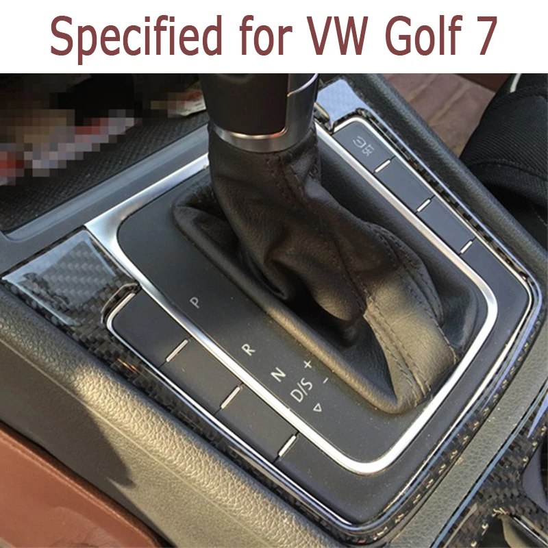 Наклейка на панель переключения передач из углеродного волокна для Volkswagen VW Golf 7 GTI
