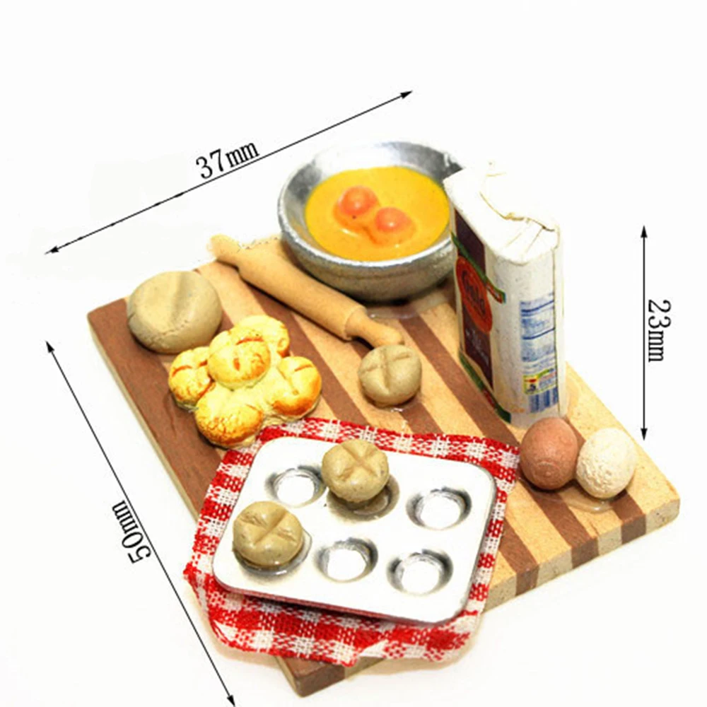 Миниатюрные аксессуары для кукольного домика модель изготовления мини хлеба и