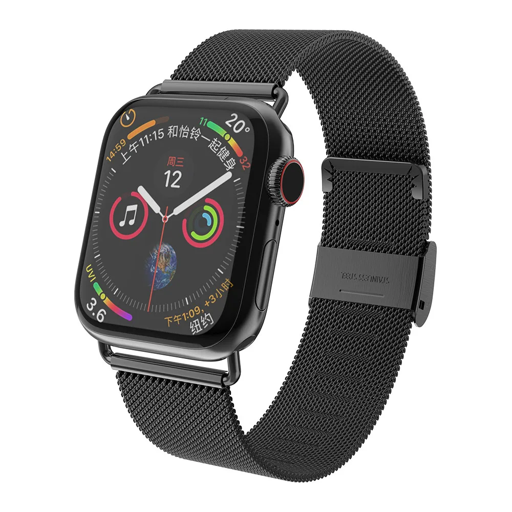 Ремешок для часов HOCO Milanese Loop для Apple Watch Series 5 4 3 2 1 ремешок 44 мм 42 мм 40 мм 38 мм сетчатый Браслет из нержавеющей стали