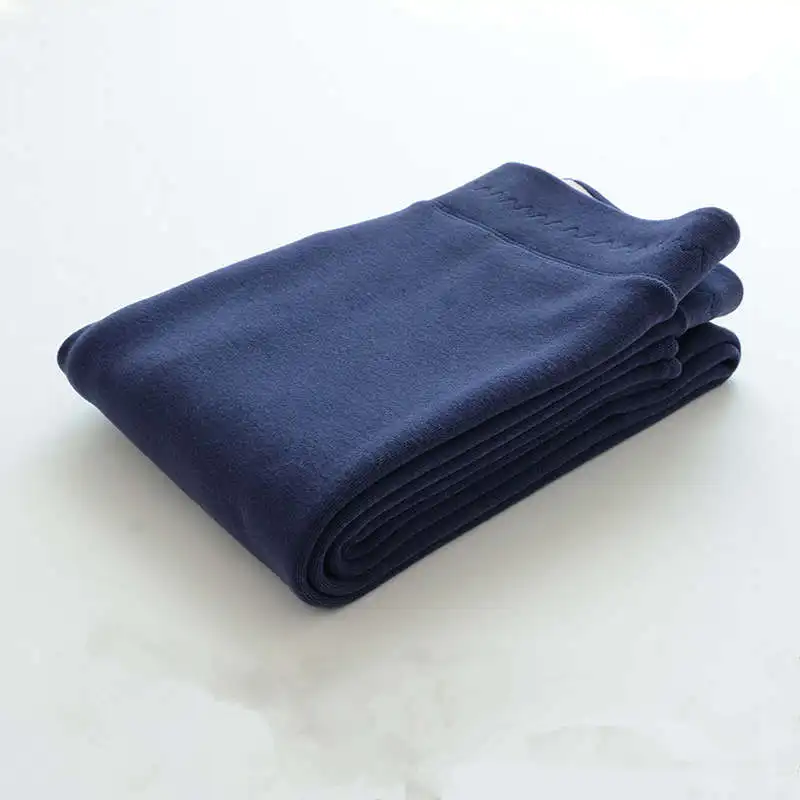 dark blue Осень-зима, женские леггинсы с высокой талией, хлопок, плюс бархат, леггинсы, брюки для женщин, стрейч, обтягивающие, черные, теплые леггинсы, Mujer C5063 - Цвет: dark blue