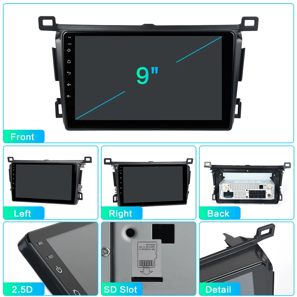 Dasaita " ips 2.5D Android 9,0 RHD авто для Toyota RAV4 мультимедиа встроенный gps навигации