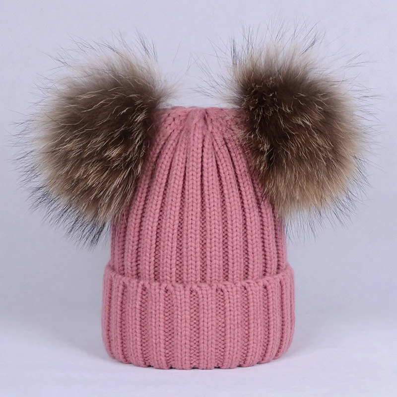 Европа Европейский стиль Американский Новинка Зимняя шапка двойной волосы мяч