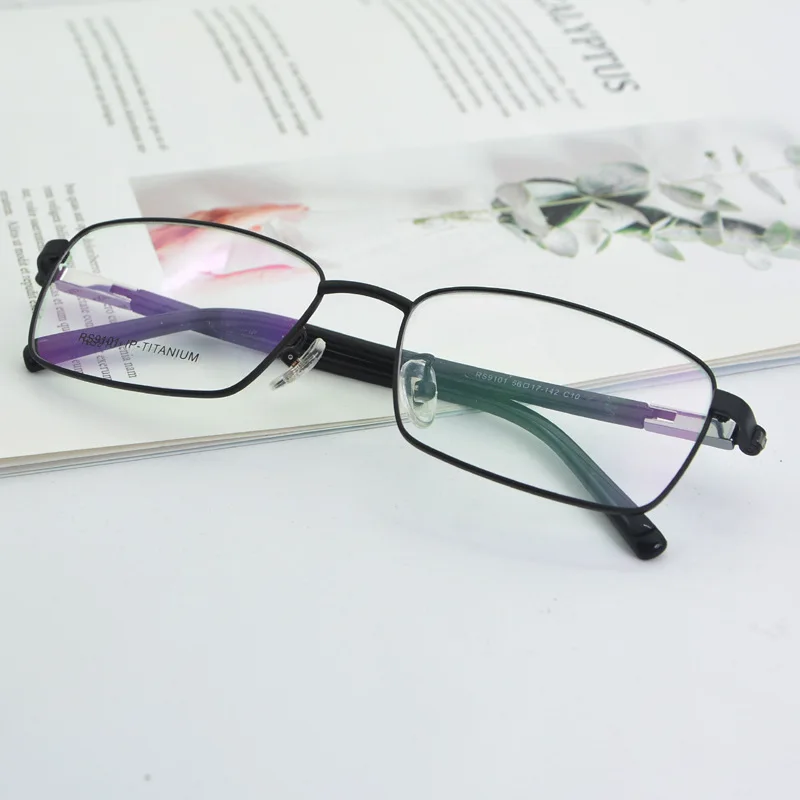Чистый титан бизнес близорукость оправа для глаз полная ультра легкие мужские