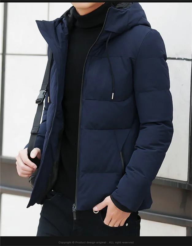 FMKW зимняя куртка мужская одежда 2018 Повседневная воротник-стойка с капюшоном