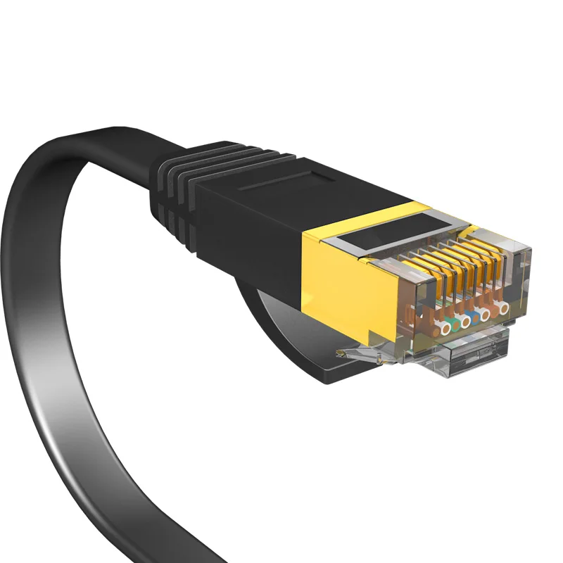 Кабель Ethernet GCX 10 Гбит/с Cat7 STP 8P8C плоский соединительный кабель RJ45 Интернет-сеть