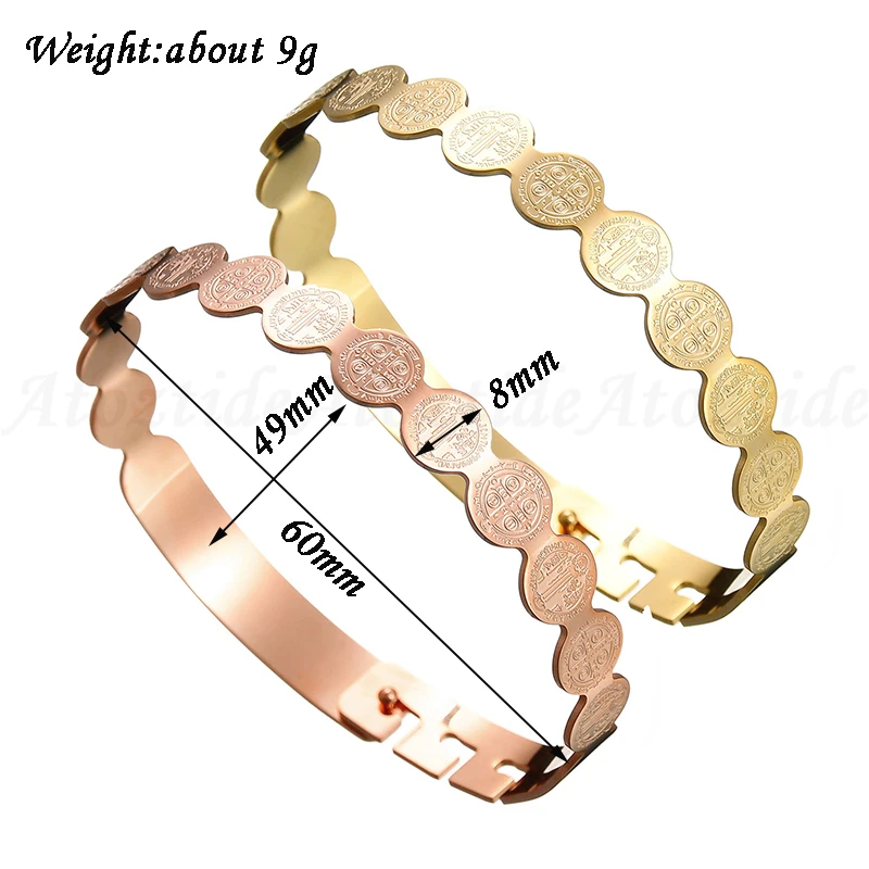 Атозтид религиозная Нержавеющая сталь волна медаль Девы Марии браслеты