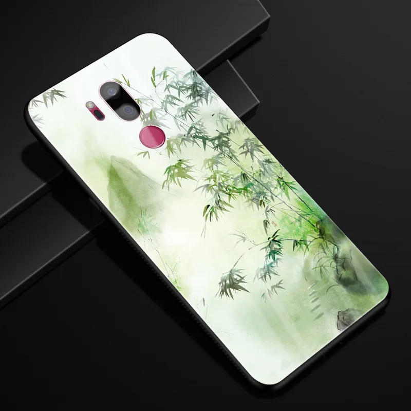 23 Для LG G7 чехол thinq 6,1 ''стеклянный силиконовый бампер+ Жесткий PC стекло задняя крышка для LG G7 thinq G 7 G7thinq чехол для телефона s Coque Fundas - Цвет: 23