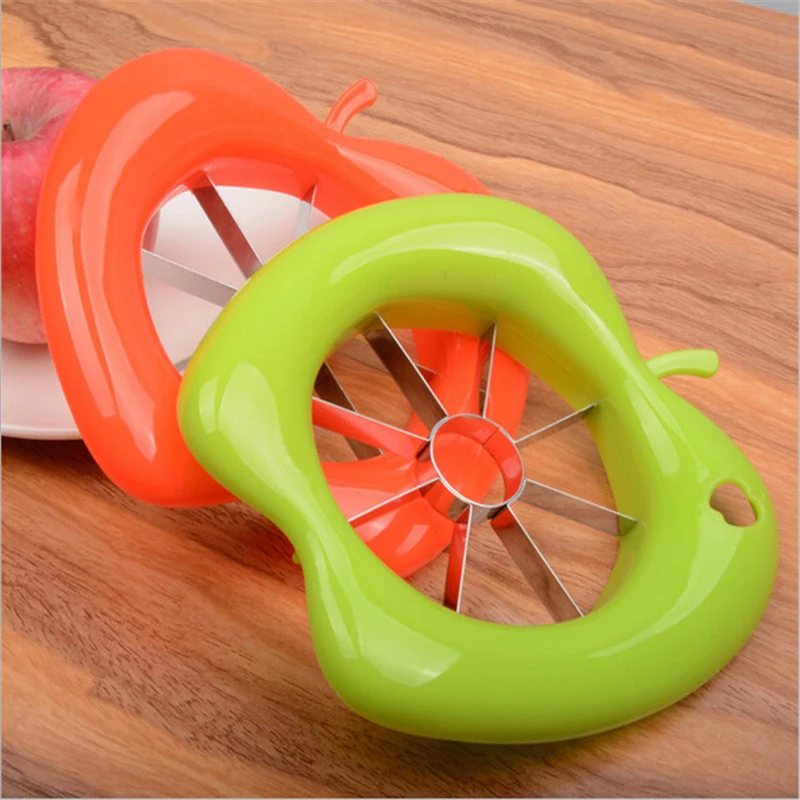 Портативный прибор для резки фруктов в форме яблока из нержавеющей стали нож