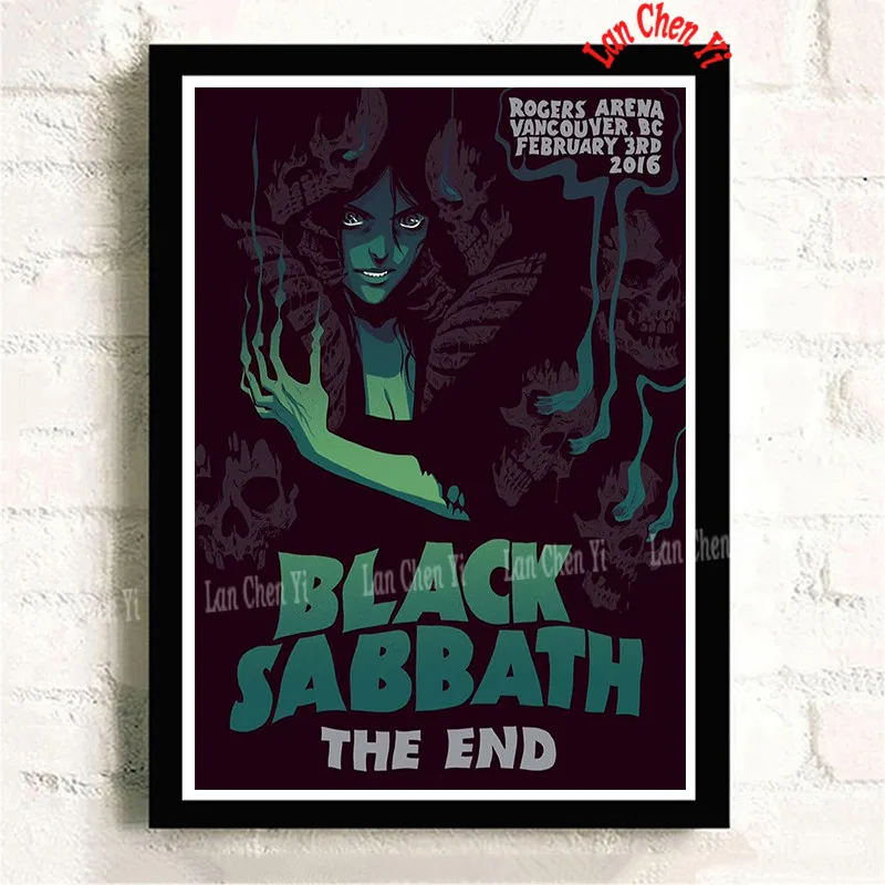 Золотой Black Sabbath музыка белая мелованная бумага настенные плакаты наклейки украшения дома хорошее качество принты - Цвет: Золотой