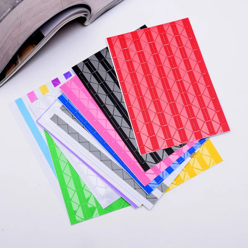 Цветные Угловые бумажные наклейки из ПВХ 13 цветов 2 шт. декоративные рамки для