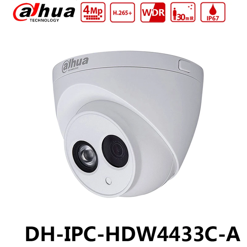 Dahua IPC HDW4433C A Starlight Мини купольная IP POE камера Обновление от HDW4431C Встроенный