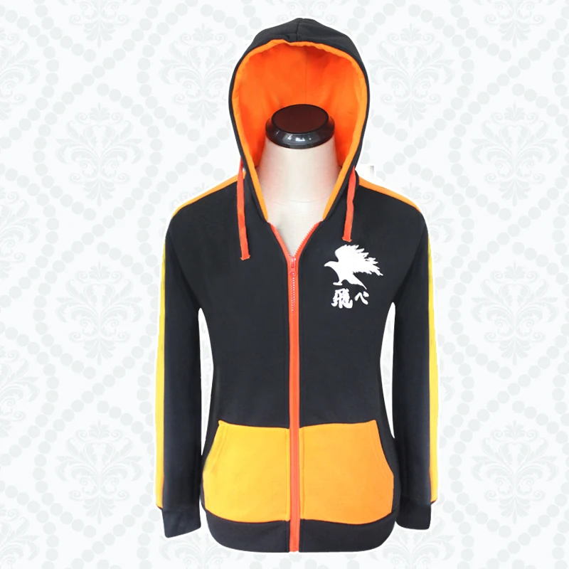 Кошмарным! Karasuno/куртки Хината саювы для средней школы костюм косплея толстовки с