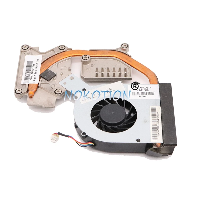 

598677-001 for HP Probook 4520S Laptop intel CPU GPU cooling fan heatsink