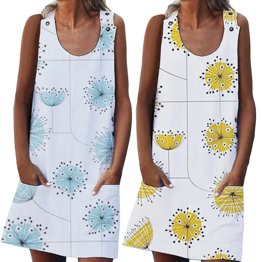 Одежда высшего качества для женщин печатных повседневное Boho летние принты