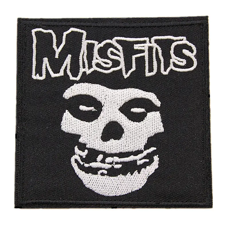 Вышитые нашивки Misfits с черепом в стиле панк рок пришить железо на значках для