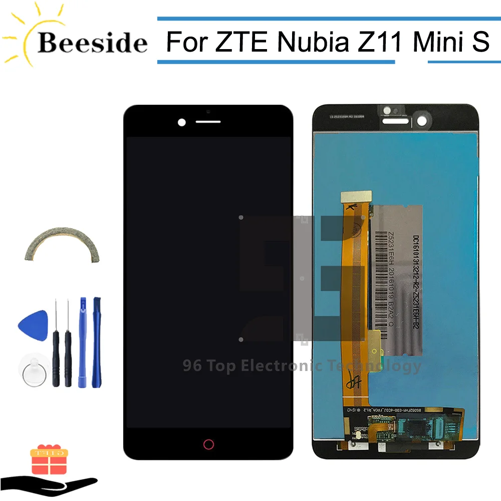 AA + качественный lcd 5 2 ''черный/белый для zte Nubia Z11 Mini S NX549J ЖК дисплей кодирующий