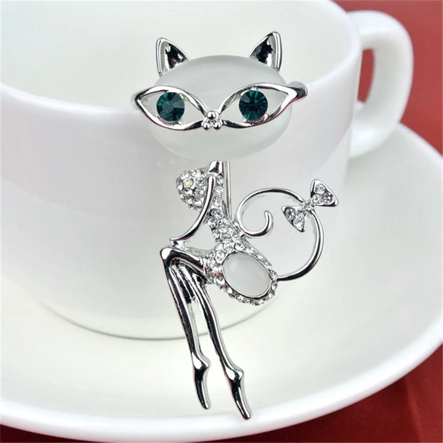 Гладкая черная броши-кошки для мамы и дочери корона с кристаллами королева