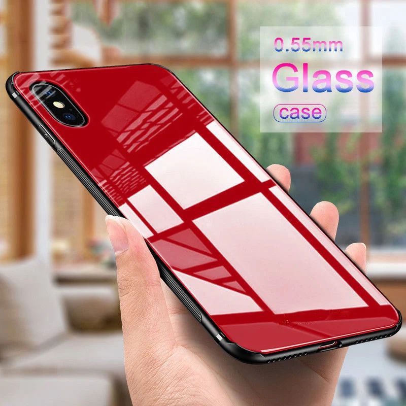 Роскошные Чехлы из закаленного стекла для iPhone 11 Pro XS Max XR X 7 8 6 6S Plus Защитный Мягкий