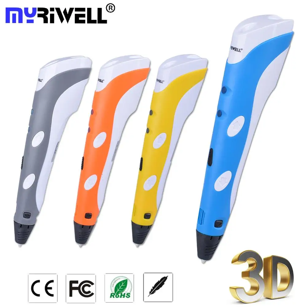 Myriwell Magic 3d принтер ручка для рисования 3D Ручка с 3 вида цветов ABS нити печать ручки