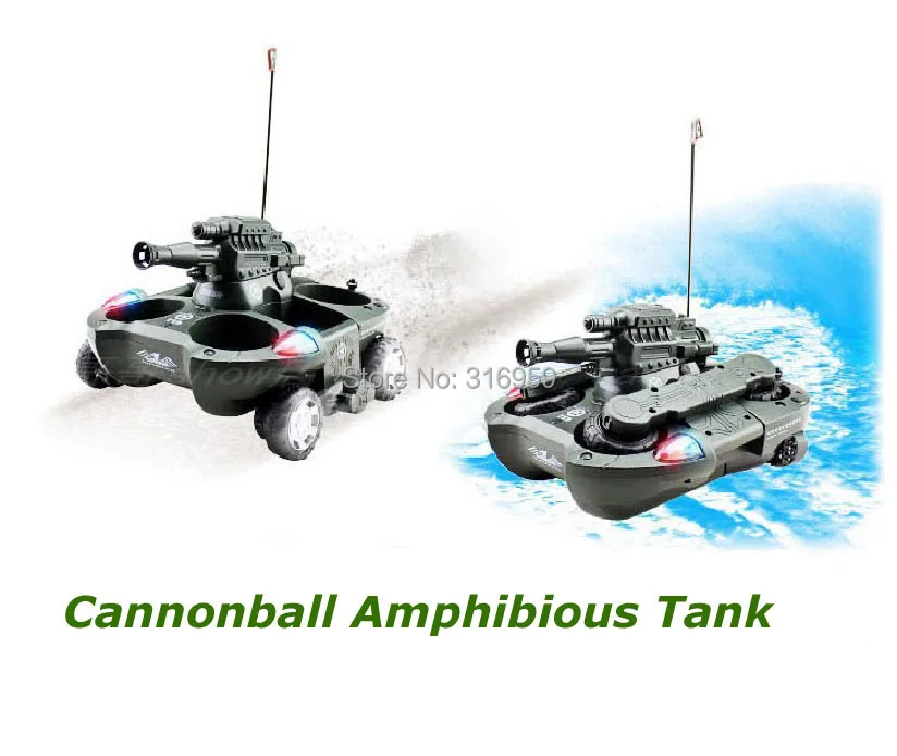 Новая Армия амфибия Р/У танки lanuch cannonball Дистанционное управление 6 канальный