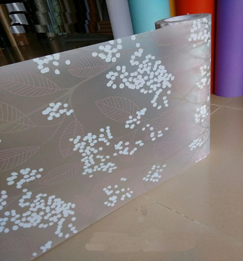 Самоклеящаяся Матовая декоративная стеклянная пленка для гостиной и ванной 45x500