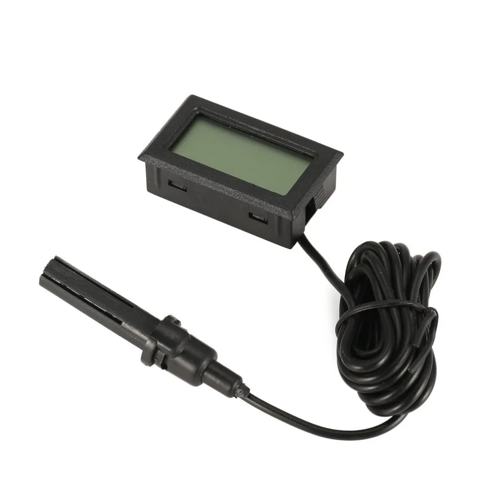 Mini Electronics Thermometer Hygrometer Temperature Humidity Meter Detector Tester with Line 1.5m Probe for Aquarium Household