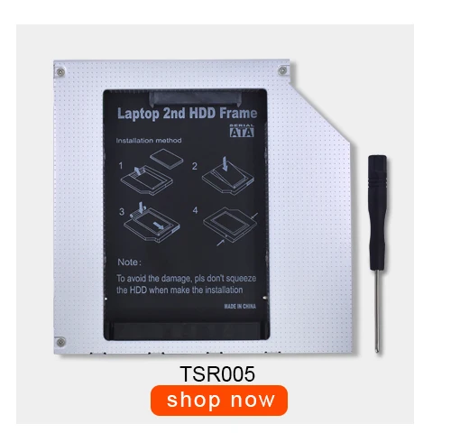 TISHRIC ограниченная Акция алюминий 2,5 мм IDE 2nd HDD Caddy для ноутбука ODD DVD-ROM Optibay дюймов SSD чехол Корпус