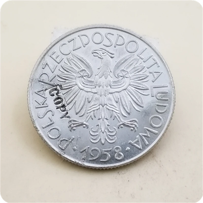 Копия 1958 Польша 1 монета с узором злотого копия памятных монет-копия монет медаль