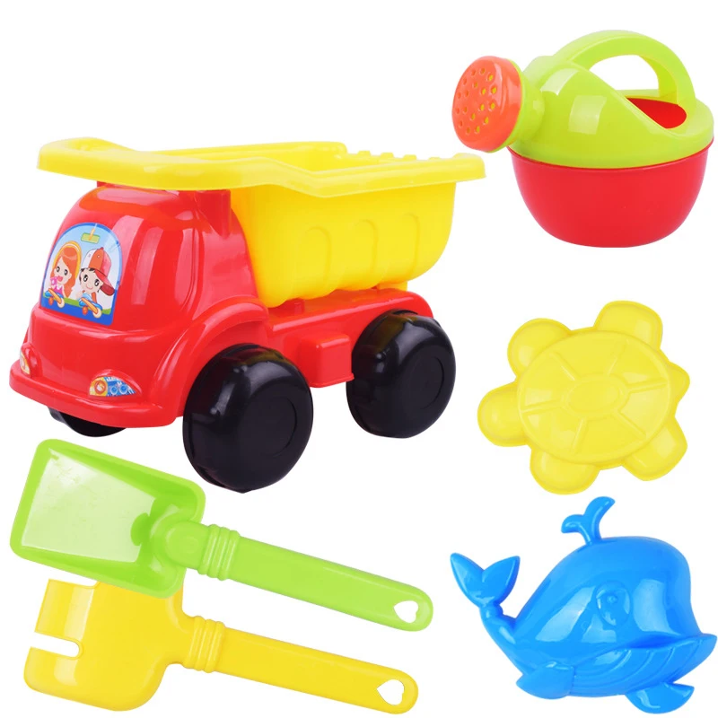 

Beach Sand Set Toys Kids Children's Summer Sandy Beach Toys Car Model Sprinkler Shower Shovel Truck Tools Play House Toys