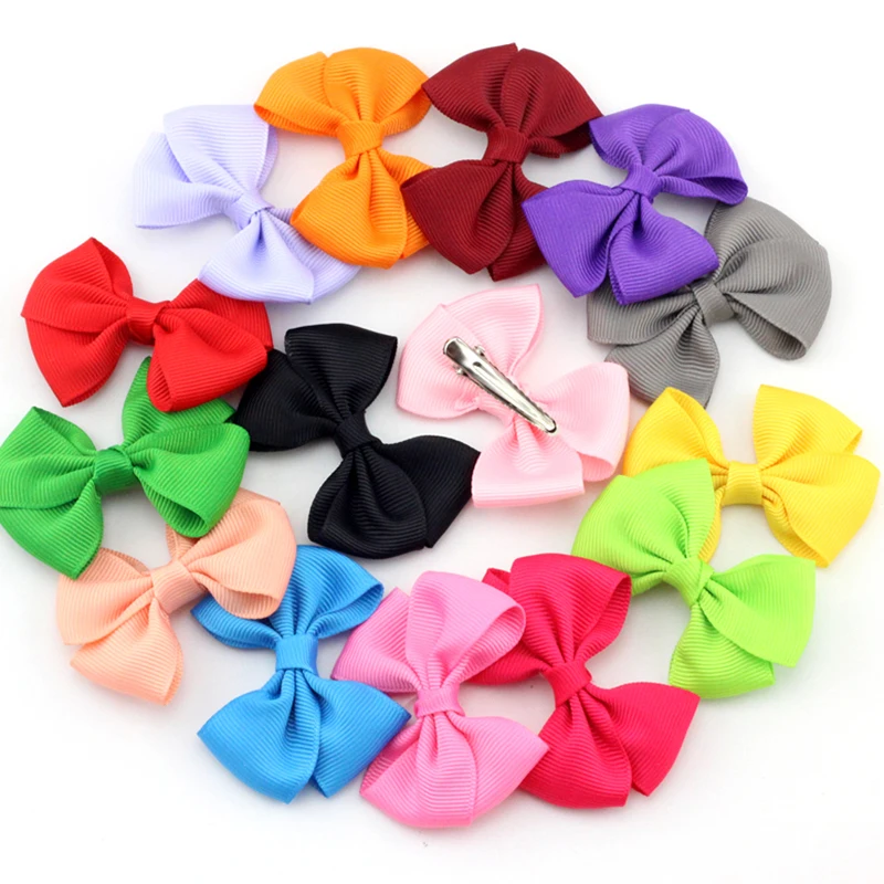 30 шт 2," лента луки с заколки для девочек бант для волос, бутик HairClip Головные уборы лук эластичный резинка для волос Бабочка Детские аксессуары для волос