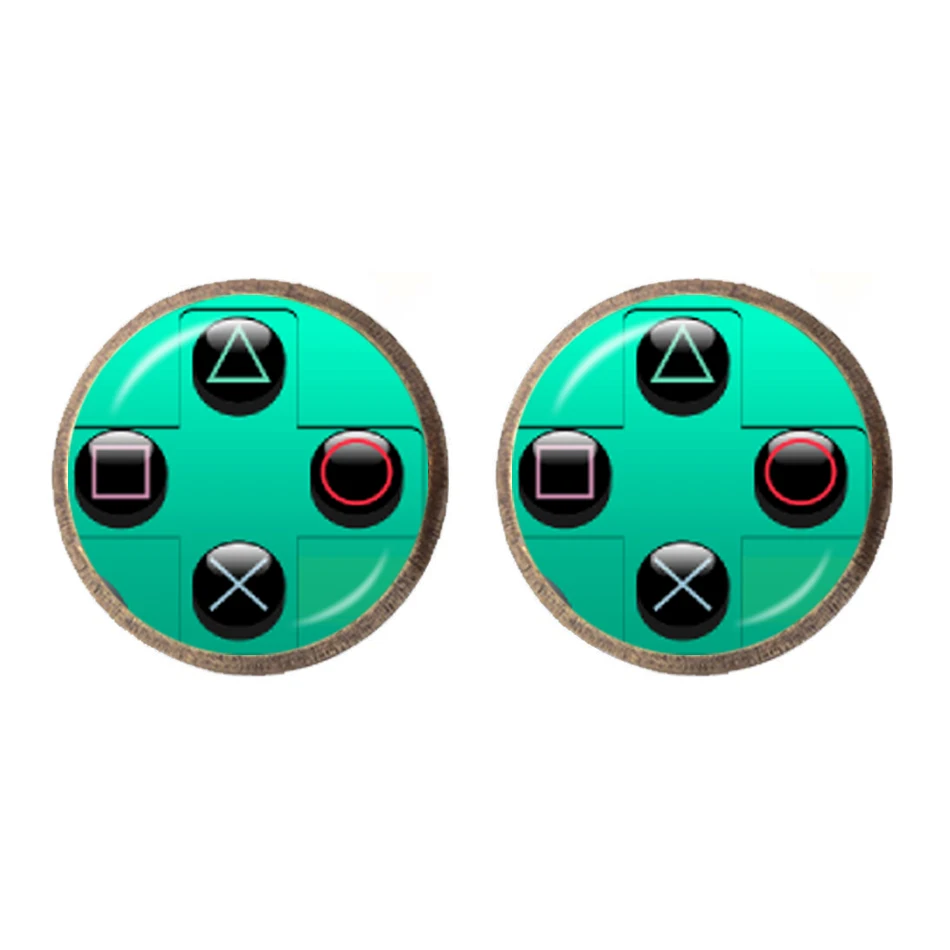 Модные серьги контроллеры для видеоигр крутые ювелирные изделия геймпада в