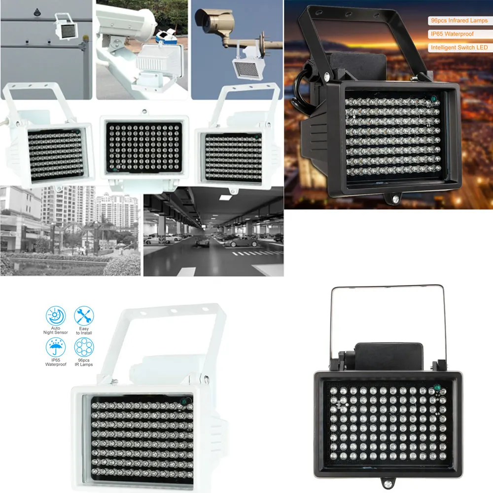 96 светодиодов ИК осветитель Массив Инфракрасных ламп ночного видения Открытый