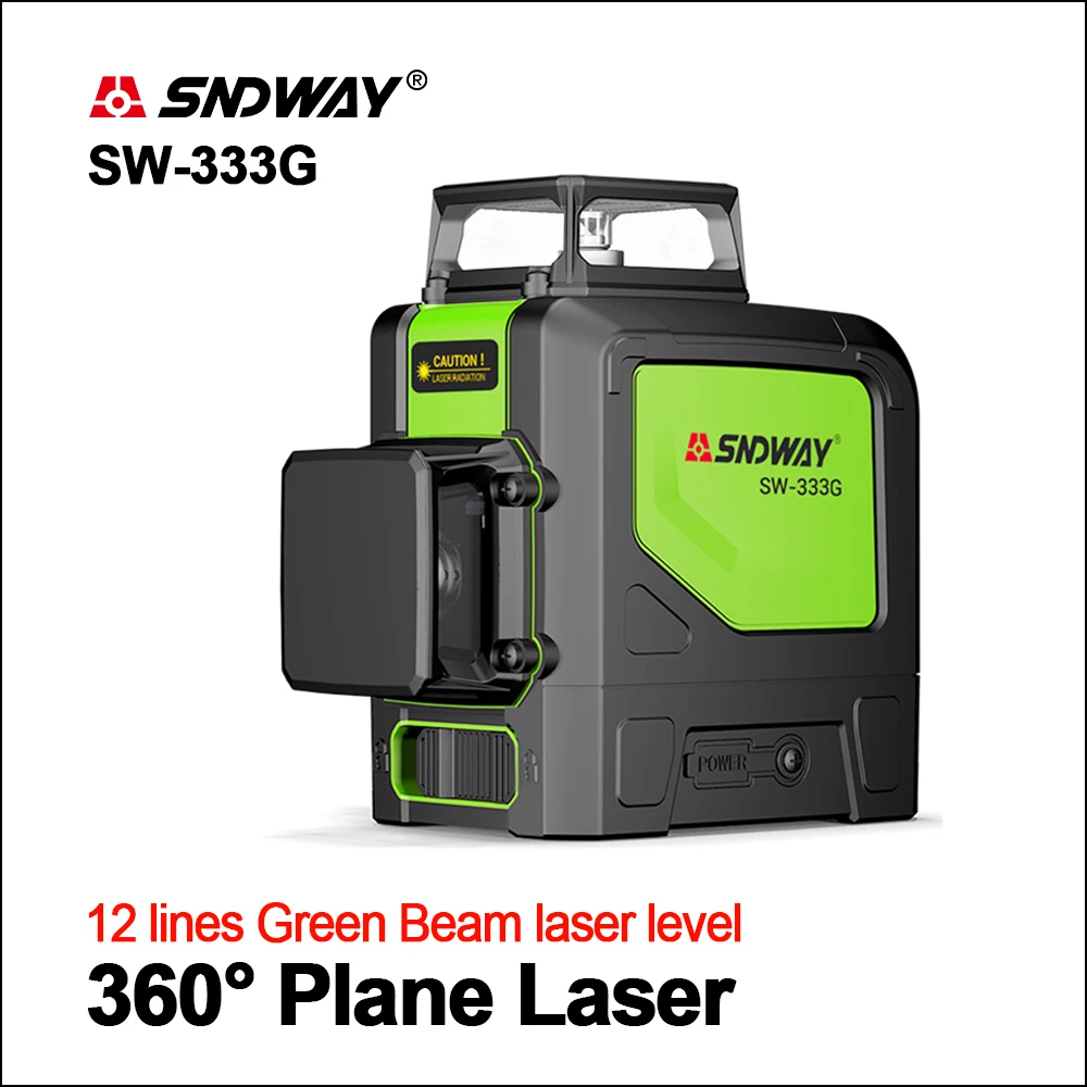 SW-333G Лазер sndway Levels зеленый лазерный уровень 360 градусов 3D наливные Вертикальные Горизонтальные роторные лазеры 12 линий SW-333G лазерный уровень - Цвет: SW-333G