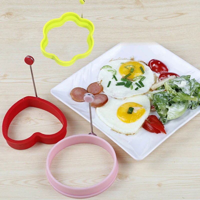4 шт./компл. силиконовые формы Fried Egg Блин кольцо омлет круглый в форме сердца яйца