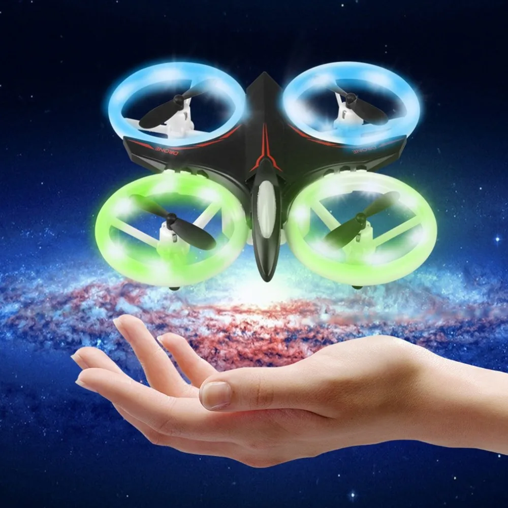 D6 мини неоновая Drone RC Квадрокоптер беспилотный летательный аппарат с удержания