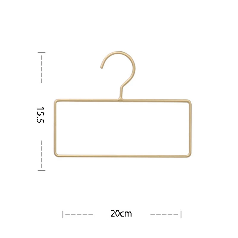 Rectangle-Gold WHISM вешалка для полотенец вешалки для шарфа настенный крючок вешалка подвесной стеллаж для хранения держатель для одежды галстук брюки скандинавский стиль украшение дома - Цвет: Rectangle-Gold